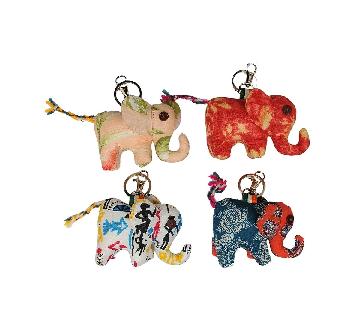 Vibrant India VI Elephant Soft Toy Keychain for Kids age 3Y+ 