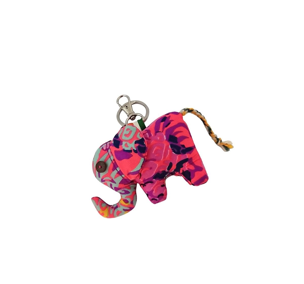 Vibrant India VI Elephant Soft Toy Keychain for Kids age 3Y+ 