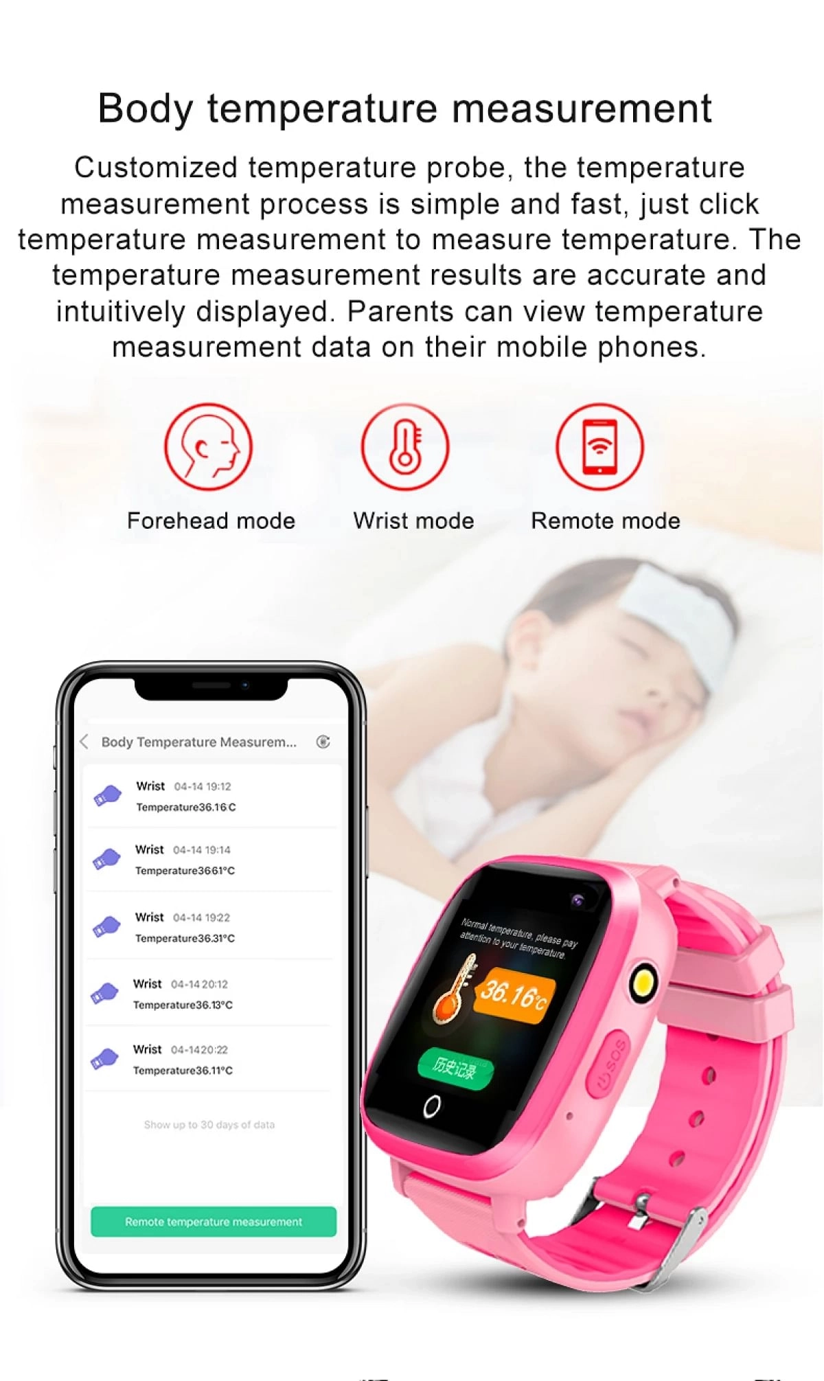 Sekyo Shield black Health GPS Phone Smart Watch for Kids Pink 3Y+