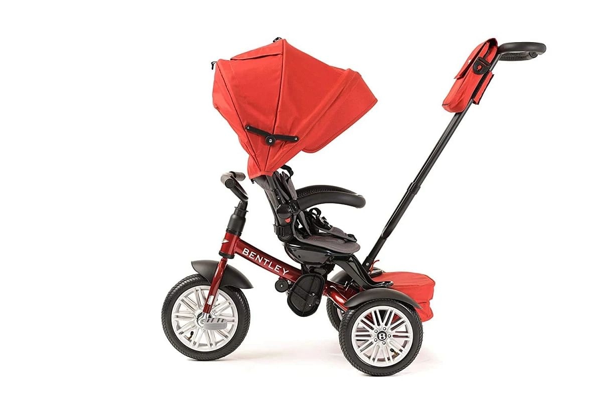 Bentley 6 In 1 Stroller/Trike/Tricycle, With Push Handle & Adjustable Canopy, Red
