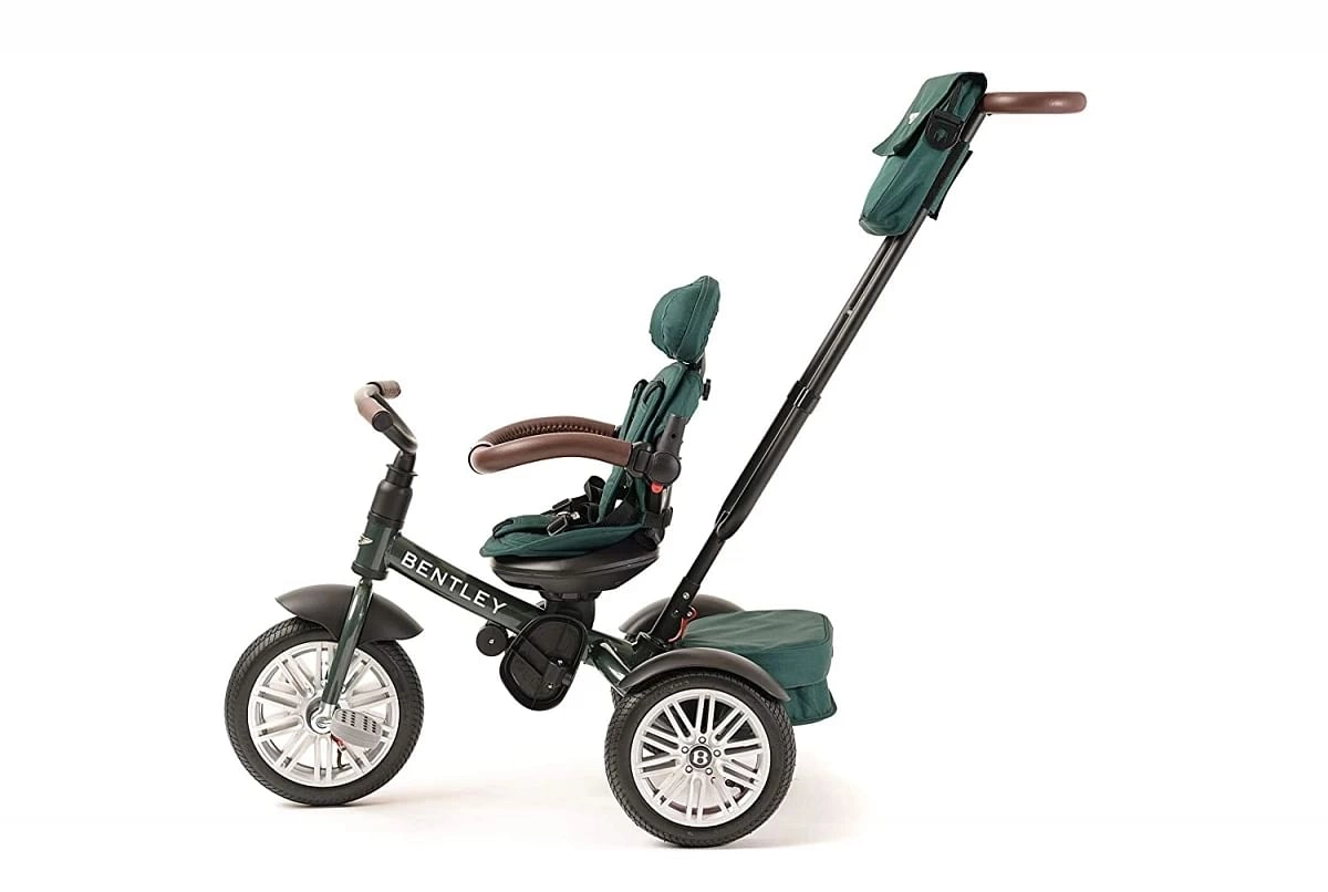 Bentley 6 In 1 Stroller/Trike/Tricycle, With Push Handle & Adjustable Canopy, Green