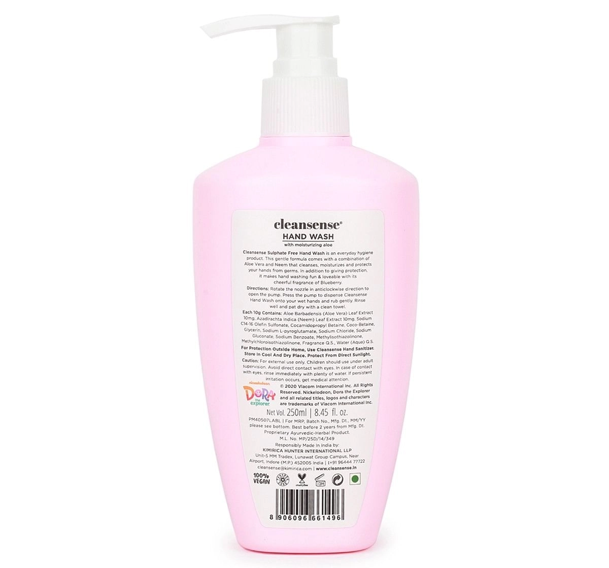 Cleansense Dora Sulphate Free Hand Wash 250ml, 2Y+