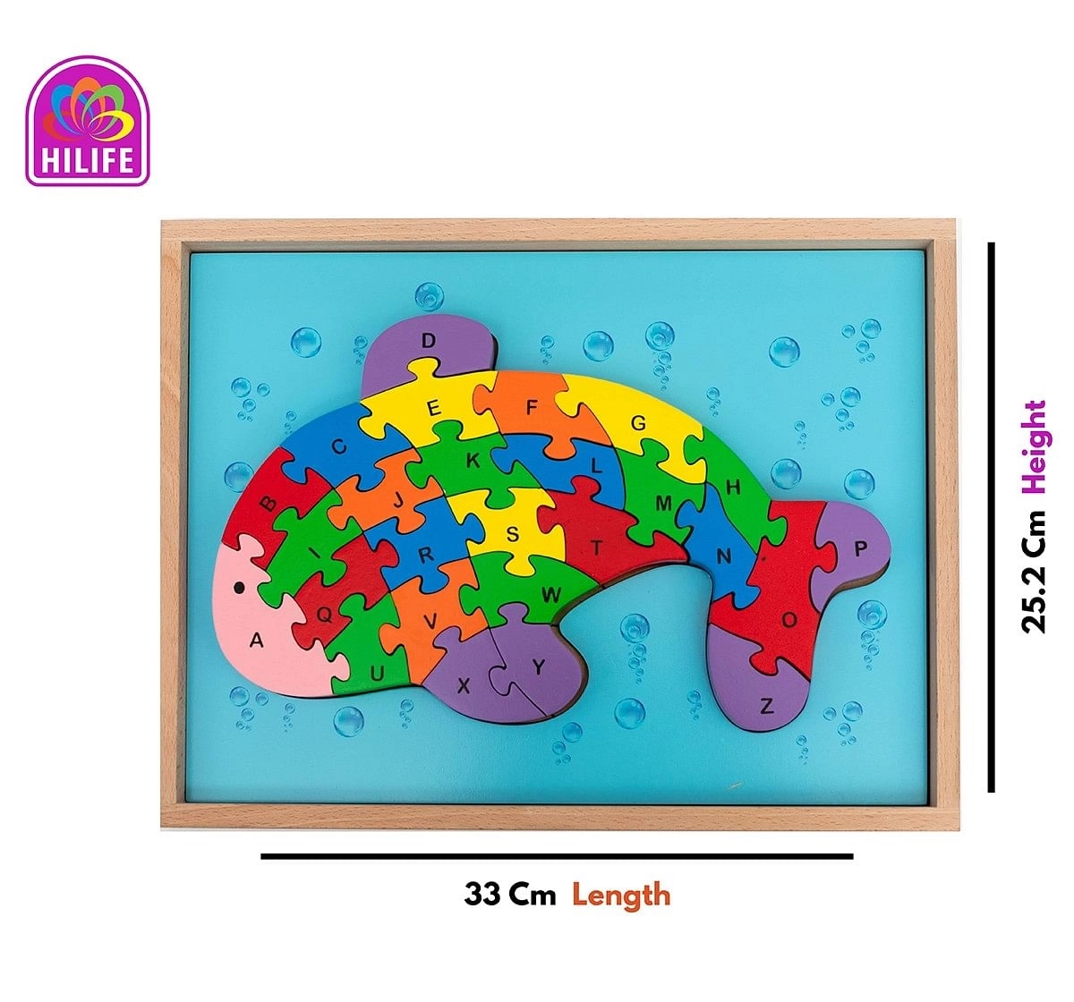 Hilife Fish Alphabet Puzzle 2 Layers,  3Y+ (Multicolor)