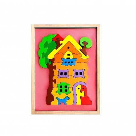 Hilife House 3D Shape 2 Layer Puzzle,  3Y+ (Multicolor)