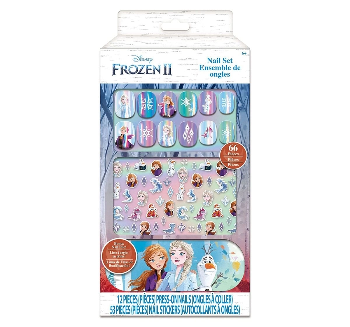 Townley Girl Disney Frozen Press On Nail Set,  5Y+ (Multicolor)