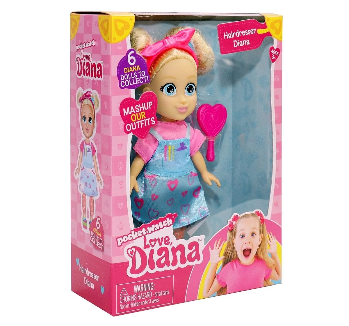 Love Diana 6" Hairdresser Mini Doll for age 3Y+