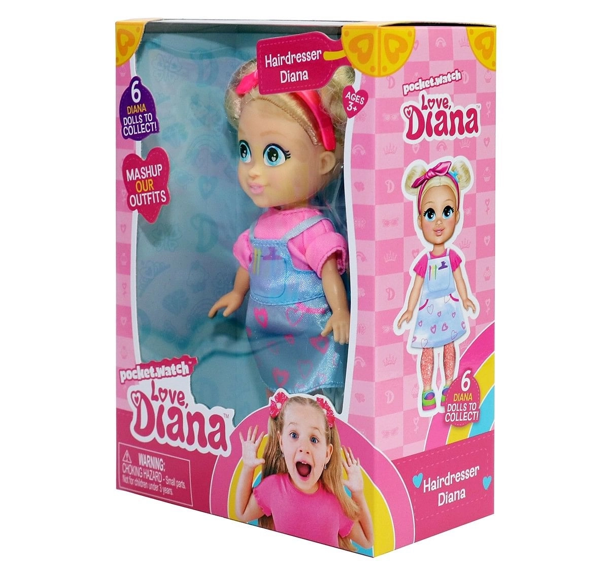 Love Diana 6" Hairdresser Mini Doll for age 3Y+