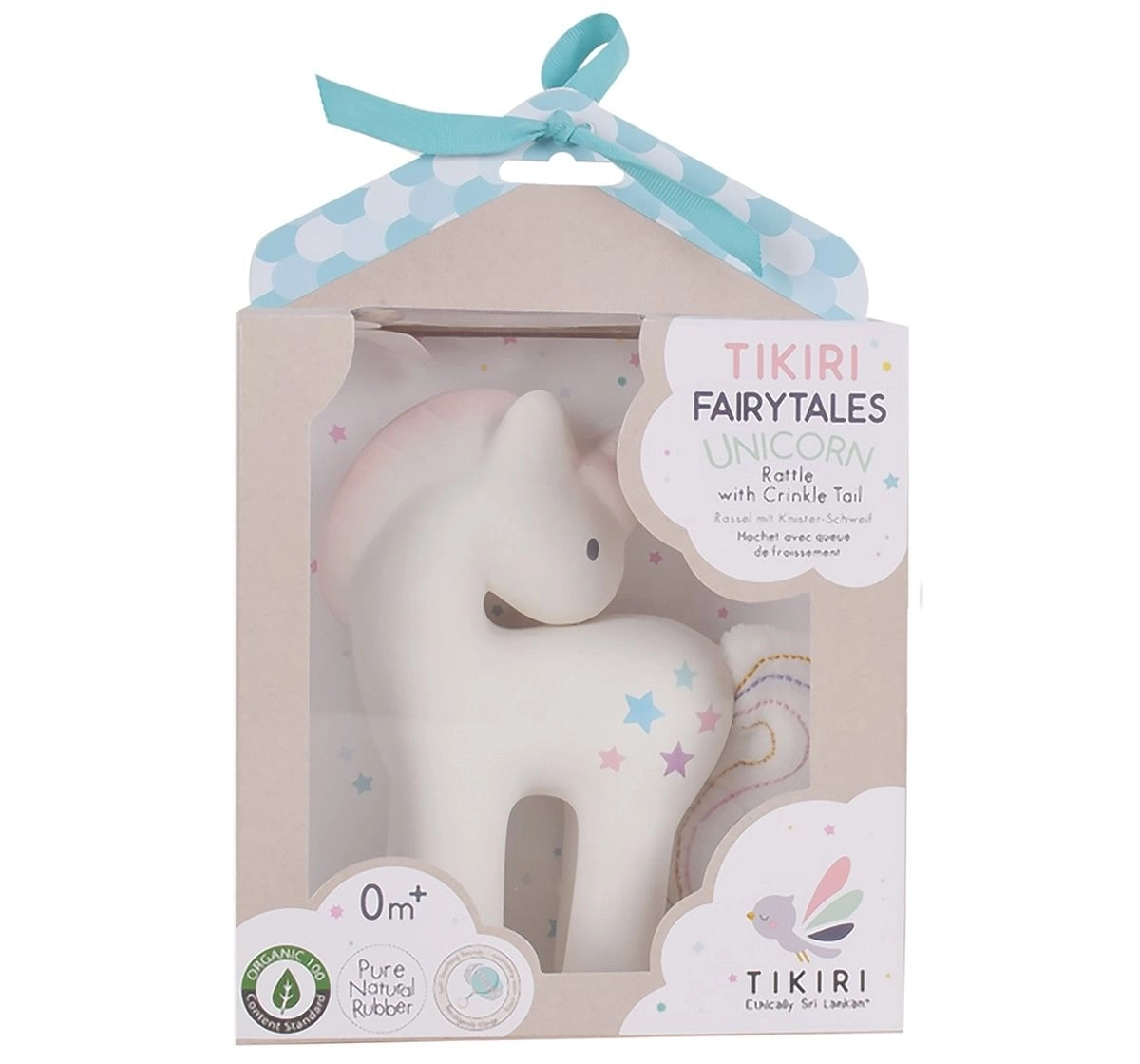 Cotton Candy Unicorn Rattle with Crinkle tail for Kids age 0M+