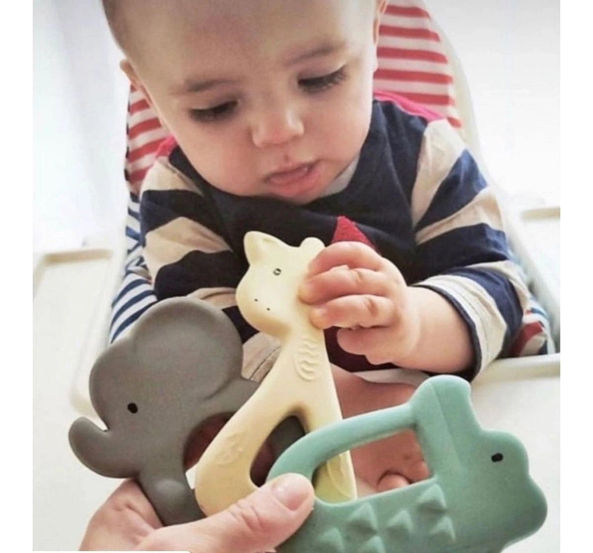 Elephant Natural Rubber Teether for Kids age 0M+