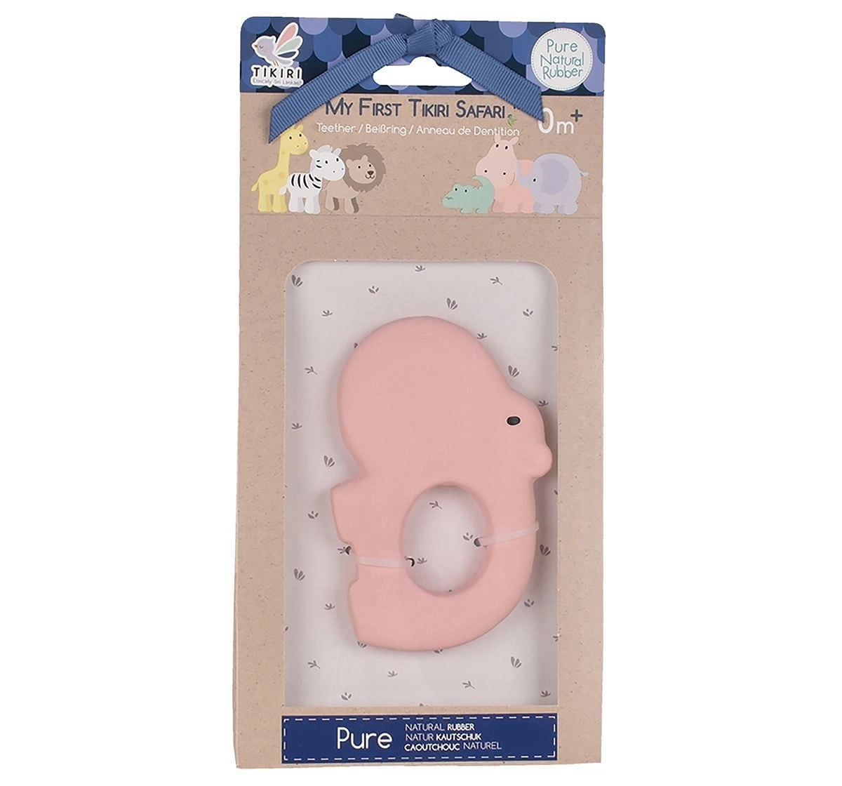 Hippo Natural Rubber Teether for Kids age 0M+