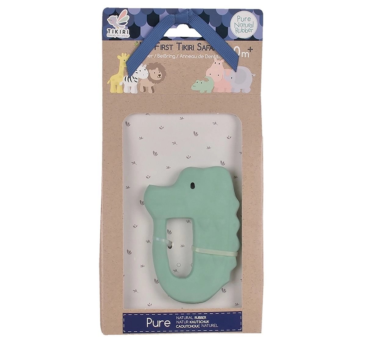 Crocodile Natural Rubber Teether for Kids age 0M+