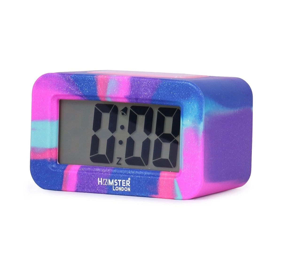 Hamster London Digital Silicon Alarm Clock Pink, 6Y+