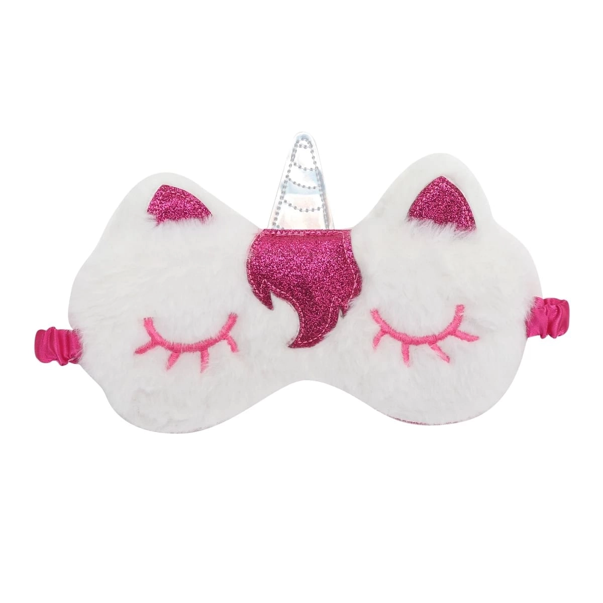 Hamster London Eye Mask Pink & White, Fur, 3Y+