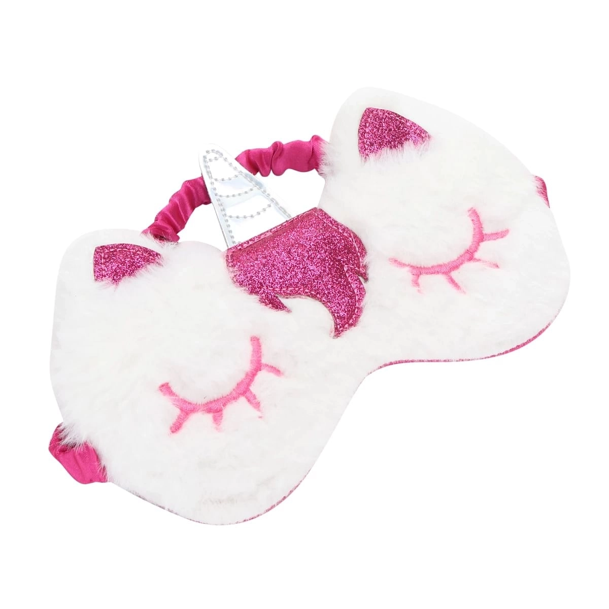 Hamster London Eye Mask Pink & White, Fur, 3Y+