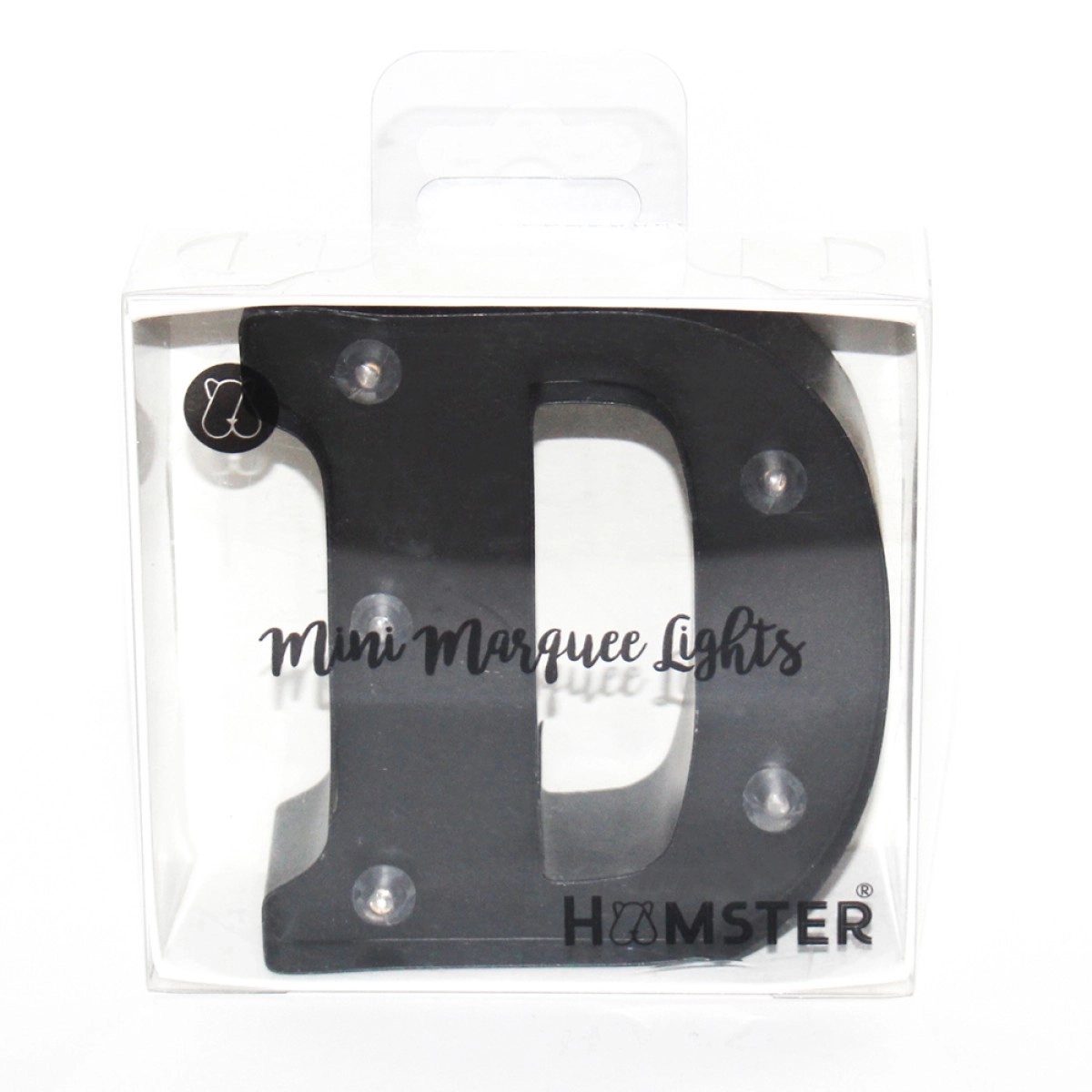 Hamster London Alphabet D Led Light Black