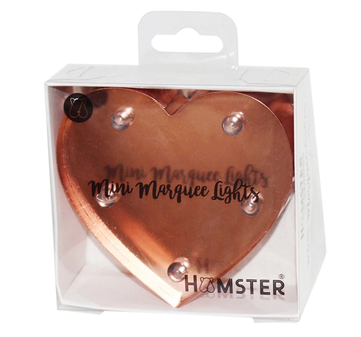 Beautiful Heart Shaped Mini Marquee LED Light by Hamster London, Waterproof,Wallmount,Freestanding, 3Y+