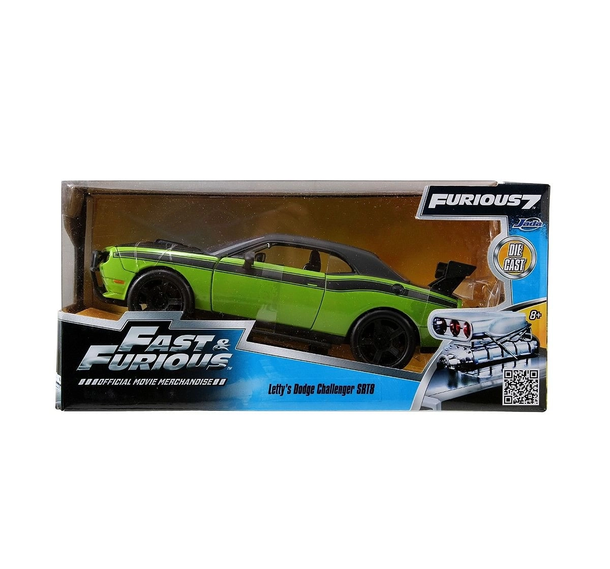 Fast & Furious 1:24 - Dodge Challenger SRT8-Off Road for Kids age 8Y+, Multicolor