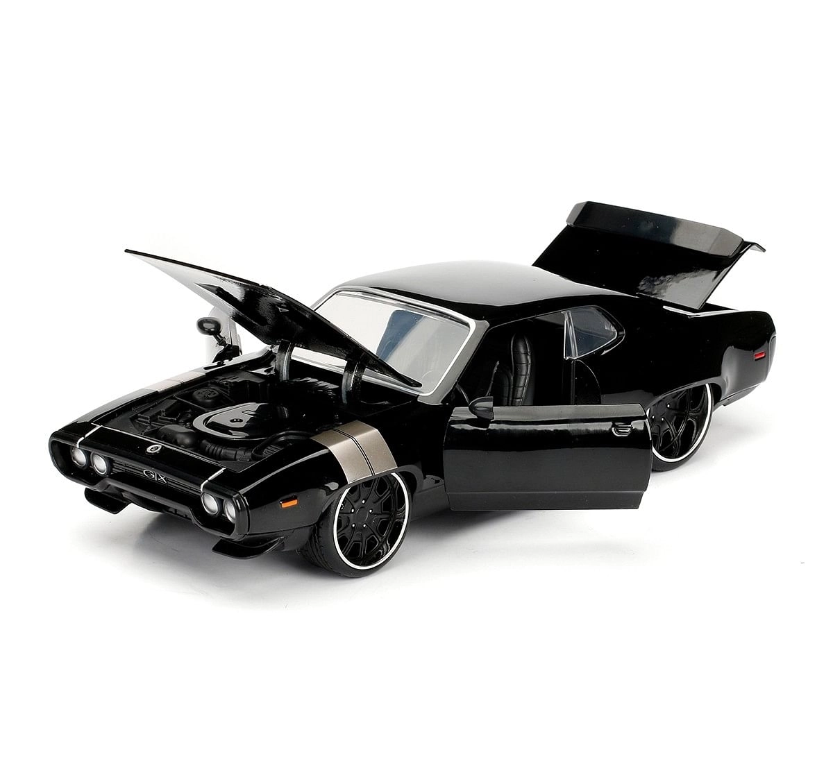 Fast & Furious 1:24 - FF8 1972 Plymouth GTX for Kids age 8Y+, Black