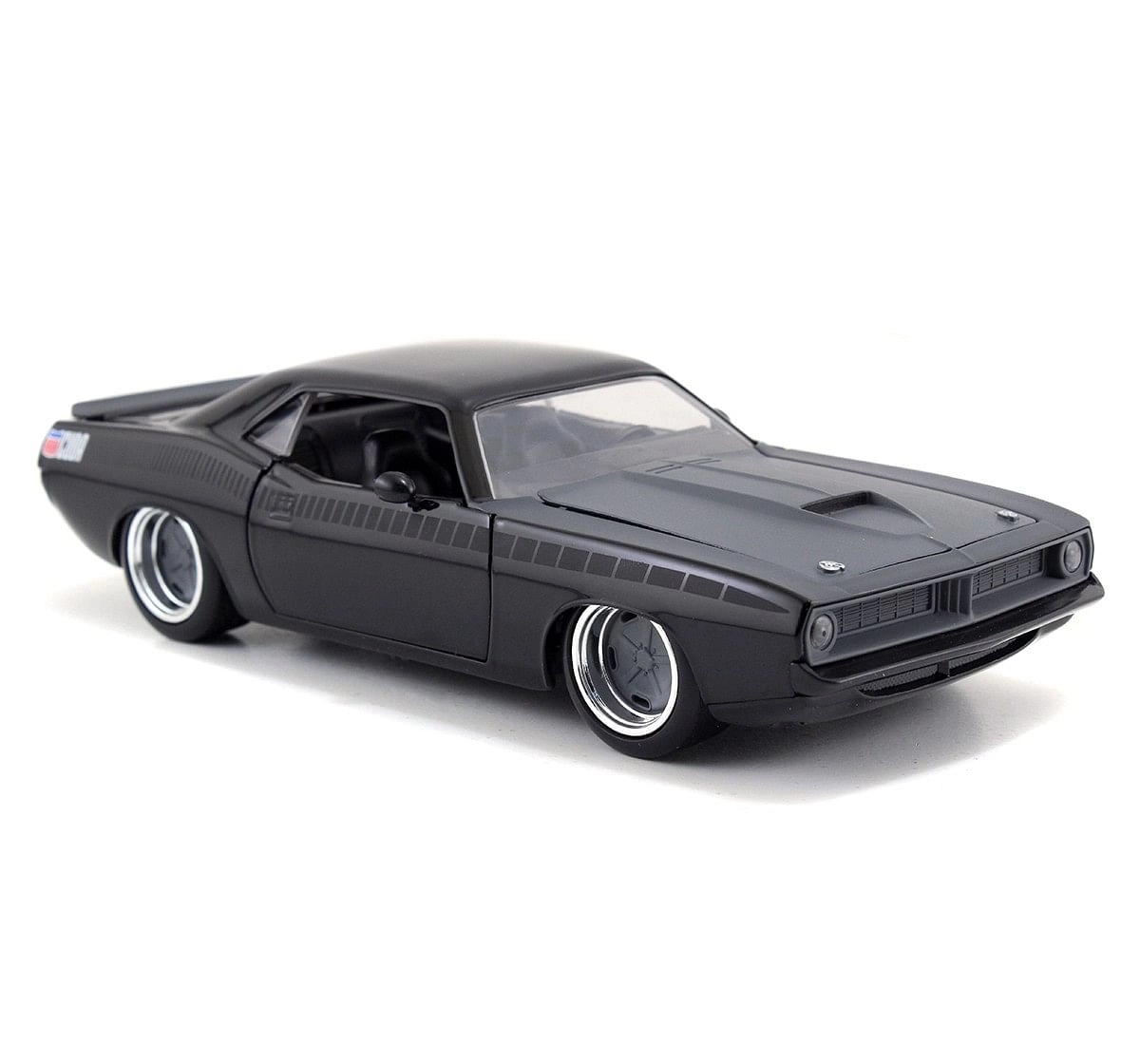 Fast & Furious 1:24 - 1973 Plymouth Barracuda for Kids age 8Y+, Black