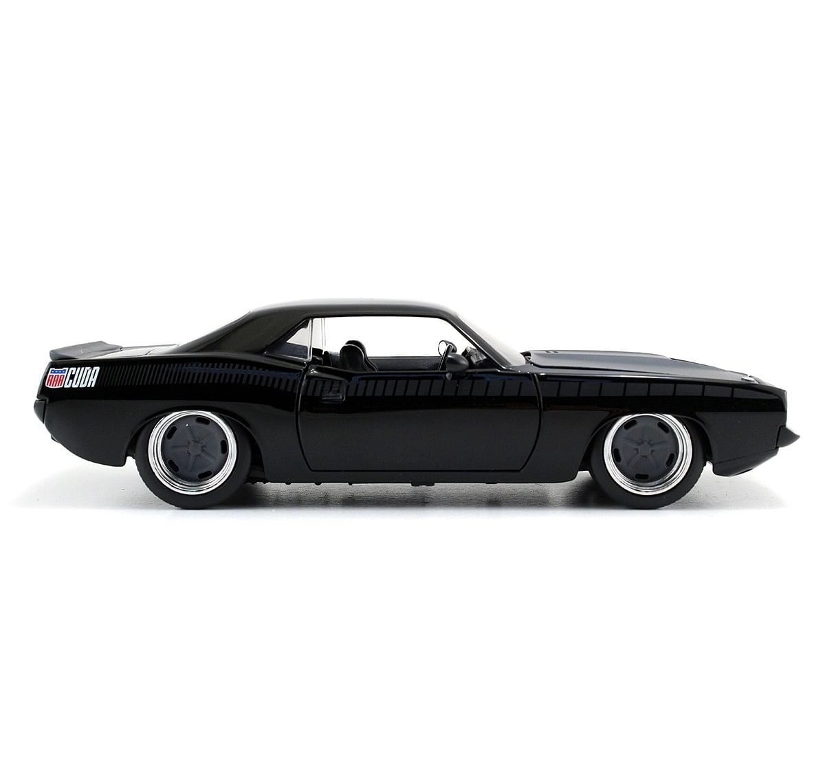 Fast & Furious 1:24 - 1973 Plymouth Barracuda for Kids age 8Y+, Black