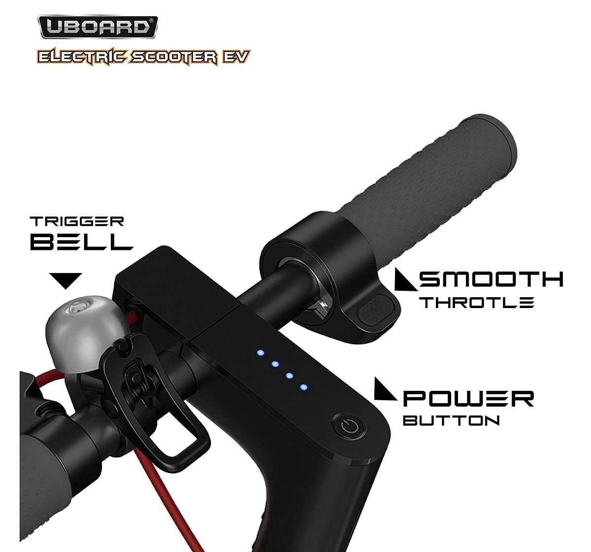 Uboard Electric Scooter Ev, 12Y+, Black