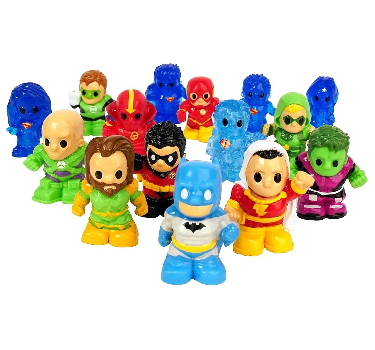 Ooshies Xl 6Pcs Superboy, New Outfit Batman, Bronze The Flash, Cyborg, Two Face, One Surprise Ooshie,  5Y+ (Multicolor)