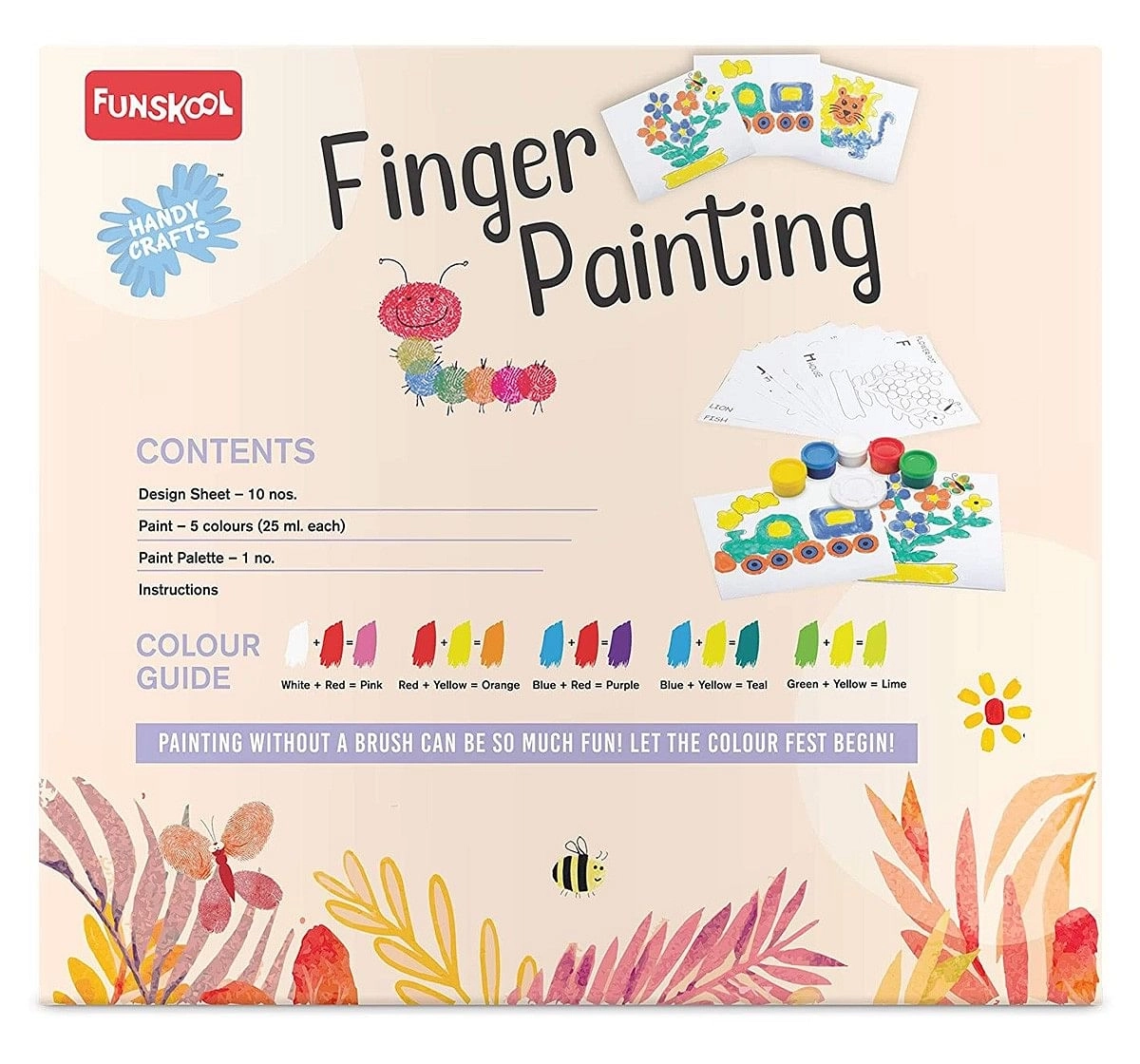 Handycraft NE WB Finger Painting (Multi color), 4Y+