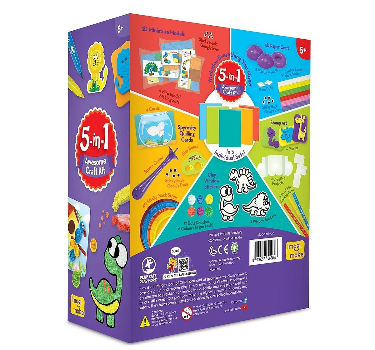 Imagimake 5-In-1 Awesome Craft Kit, 4Y+ (Multicolor)