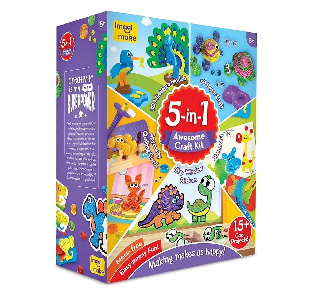 Imagimake 5-In-1 Awesome Craft Kit, 4Y+ (Multicolor)