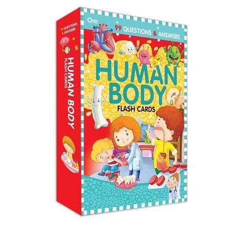 OM Books 99 Question & Answers Human Body Flash Cards Multicolour 5Y+