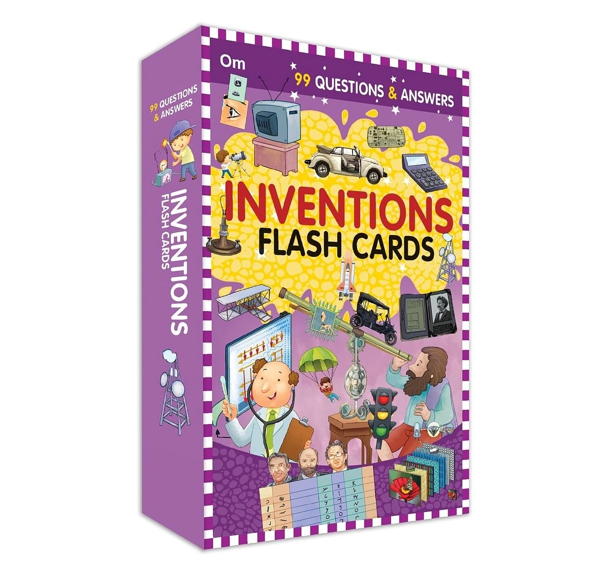 OM Books 99 Question & Answers Inventions Flash Cards Multicolour 5Y+