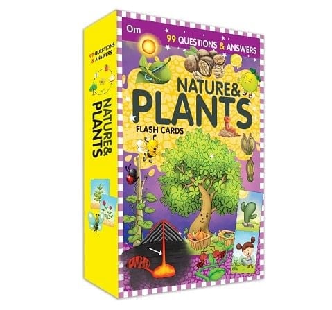 OM Books 99 Question & Answers Nature an Plants Flash Cards Multicolour 5Y+