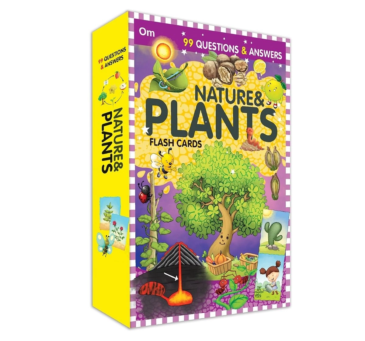 OM Books 99 Question & Answers Nature an Plants Flash Cards Multicolour 5Y+