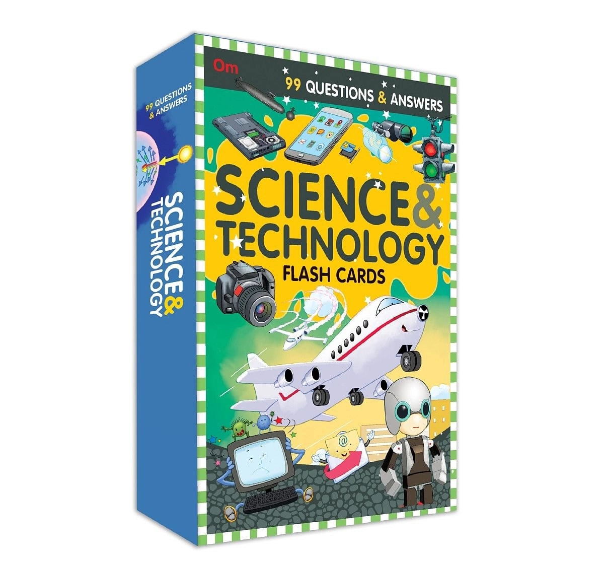 OM Books 99 Question & Answers Science and Technology Flash Cards Multicolour 5Y+