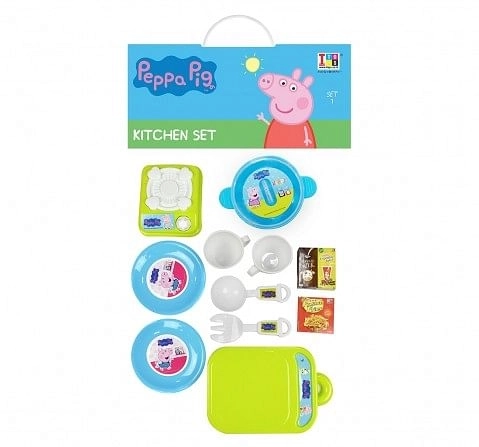 IToys Peppa pig kitchen set for kids (Size.1),  2Y+(Multicolour)