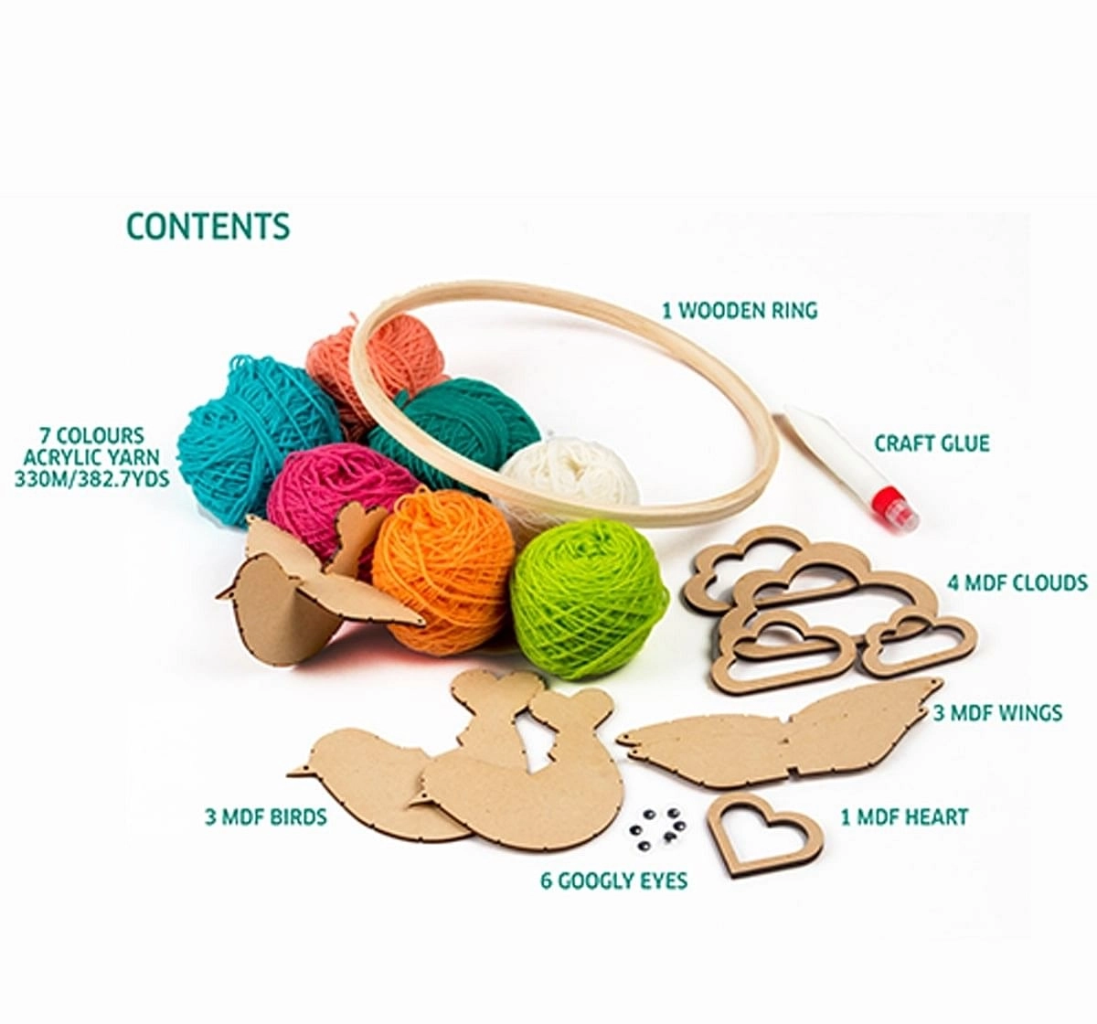 Chalk and Chuckles Yarn Wrapping, String Art Craft Kit,  9Y+