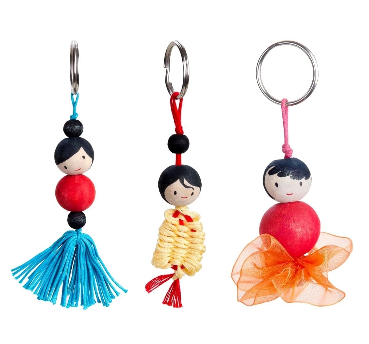 Chalk and Chuckles Keychain Dolls Making Kit. DIY Art and Craft Activity  Set for Kids 8 Years and Up and Creative Adults.
