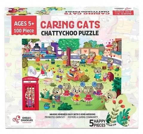 Chalk and Chuckles Chattychoo Cat Jigsaw Puzzle,  4Y+