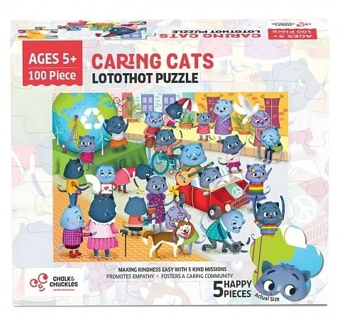 Chalk and Chuckles Lotothot Cat Jigsaw Puzzle,  4Y+