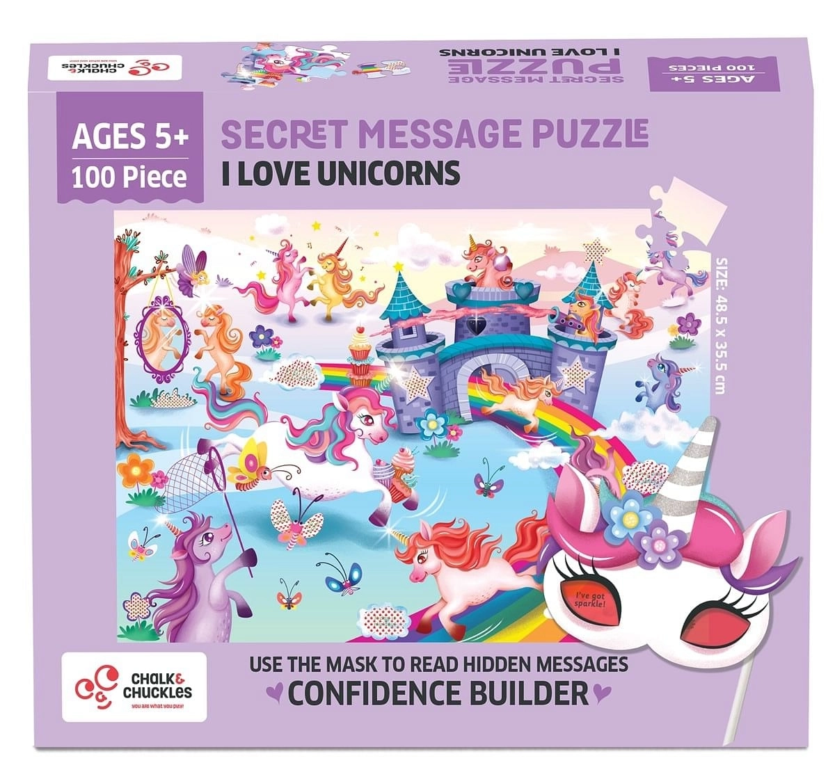 Chalk and Chuckles I Love Unicorns Jigsaw Puzzle,  4Y+