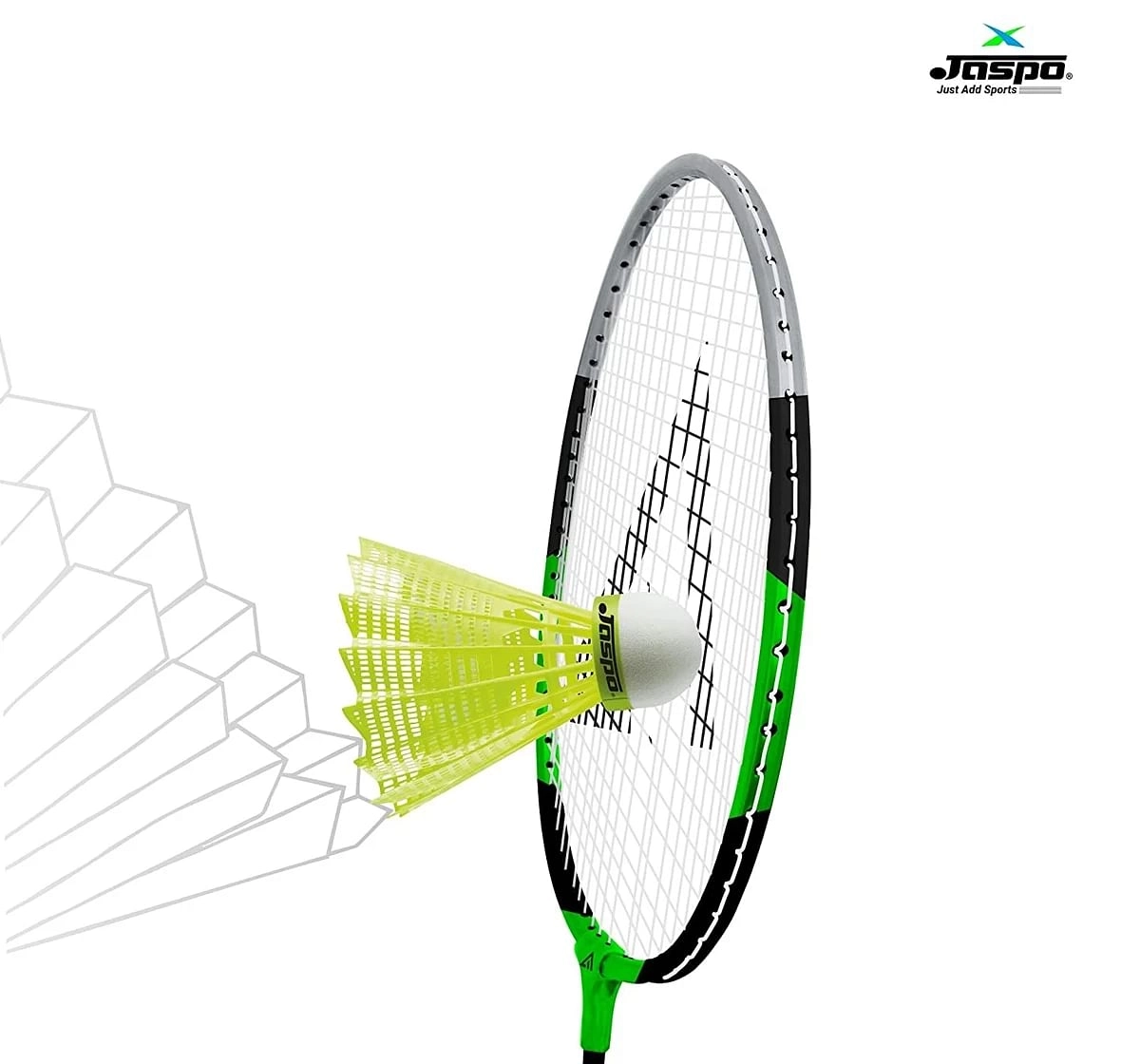 Jaspo Plastic Pursuit Shuttlecock High Speed With Great Stability And Durability For Indoor Outdoor Training, Practice Badminton Rackets Sports Green Pack Of 5 Yellow 6Y+
