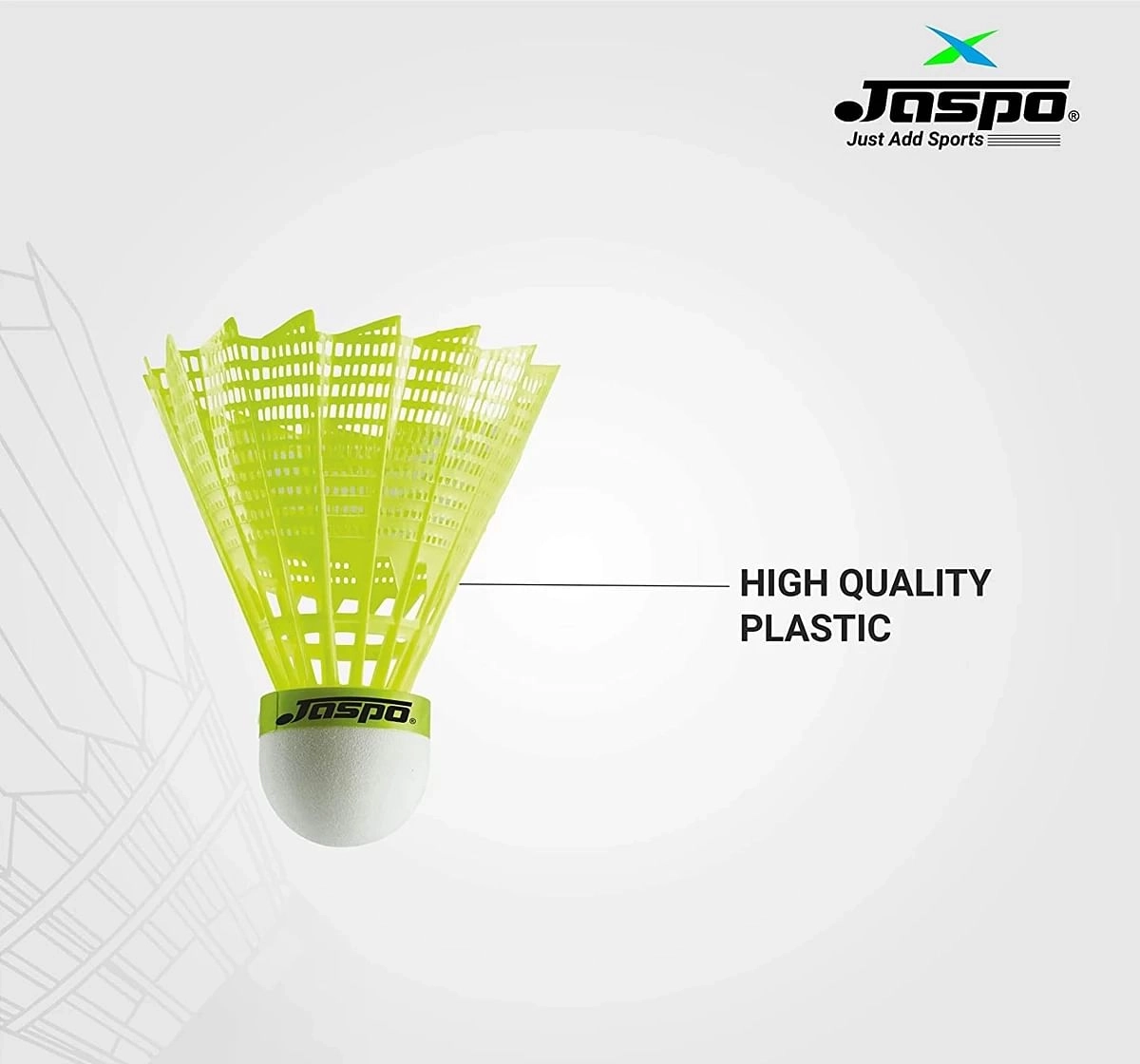 Jaspo Plastic Pursuit Shuttlecock High Speed With Great Stability And Durability For Indoor Outdoor Training, Practice Badminton Rackets Sports Green Pack Of 5 Yellow 6Y+