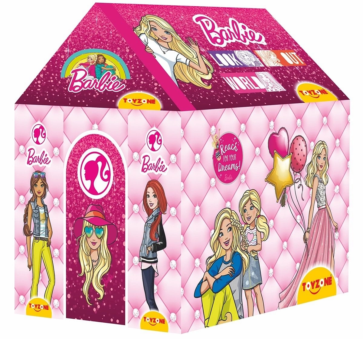 Toyzone Barbie Kids Tent House, 3Y+
