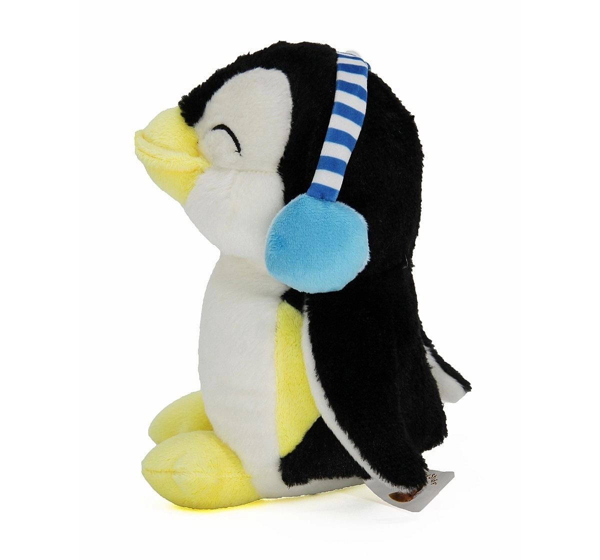 Dimpy Toys Penguin With Earphone 10 Inch,  3Y+(Multicolour)
