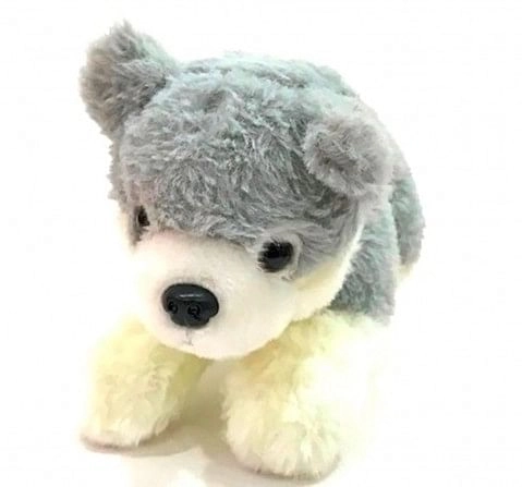 Dimpy Toys Puppy Dog Grey 28 Cm,  3Y+(Grey)