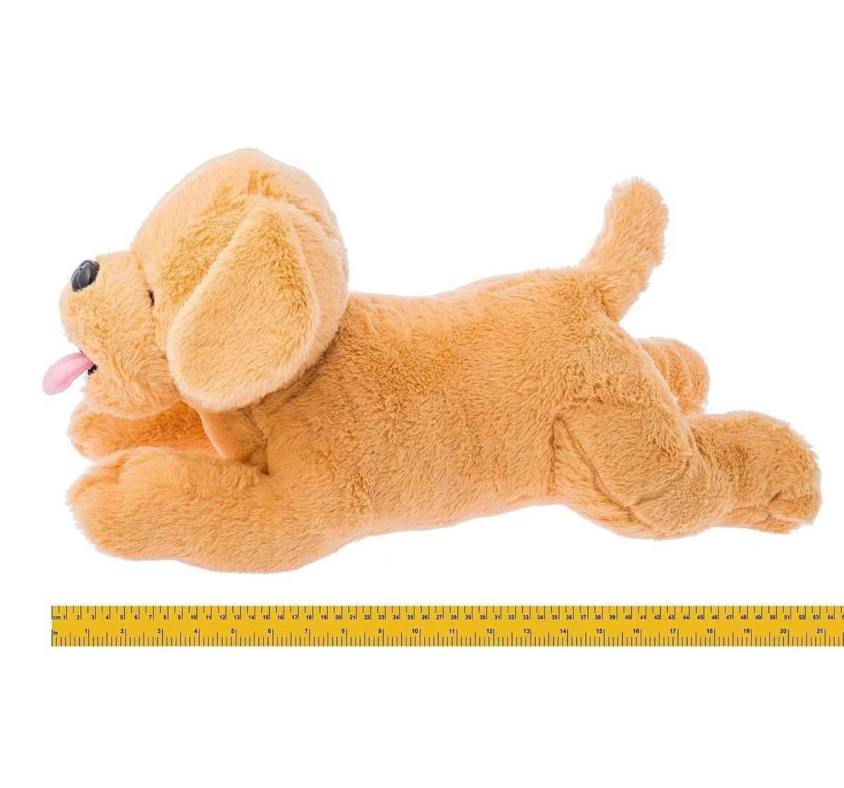 Dimpy Toys Lying Dog Dark Brown 55 Cm,  3Y+(Brown)