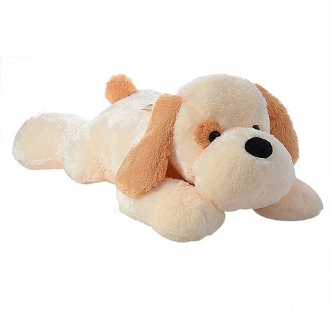 Dimpy Toys Lying Dog Light Brown 55 Cm,  3Y+(Brown)