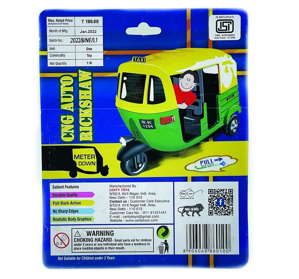 Centy CNG Auto Rickshaw Multicolor 3Y+