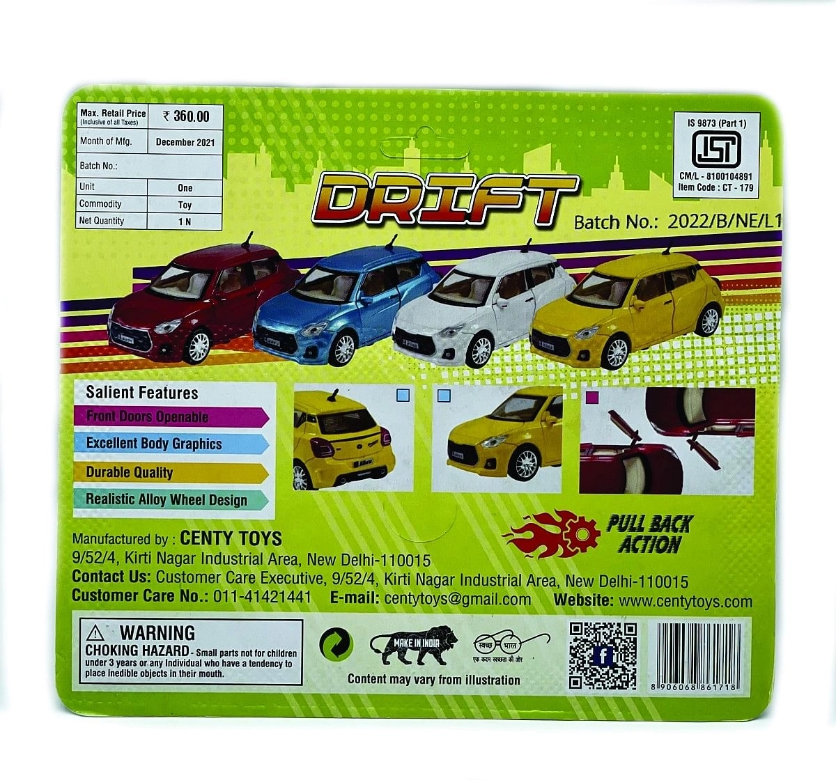 Centy Drift Car New Release Multicolor 3Y+