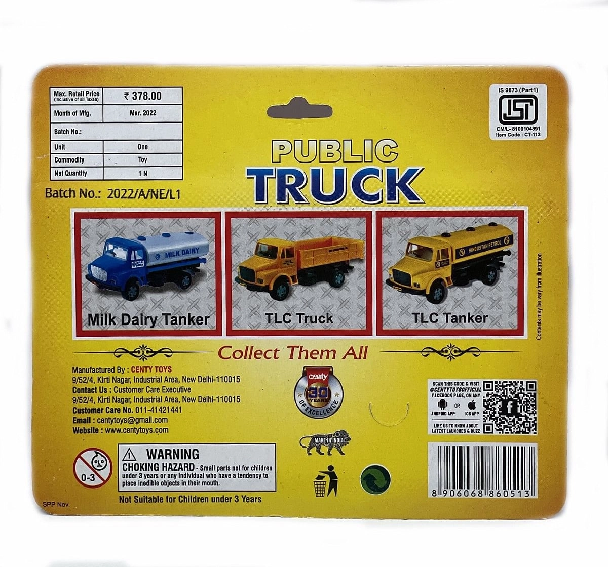 Centy Public Truck Multicolor 3Y+